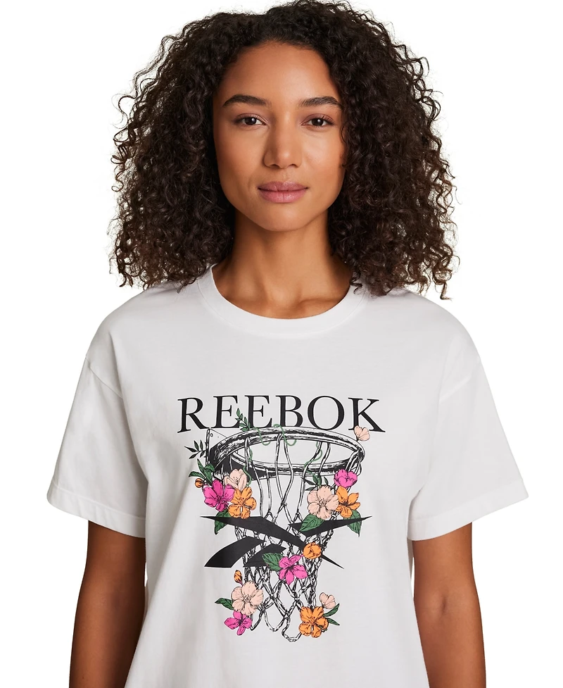 Reebok Women's Basketball Hoop Graphic T-Shirt