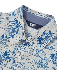 Lands' End Boys Short Sleeve Linen Slub Button Down Shirt