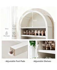 Yigii Arched Book Shelves with Adjustable for Space-Efficient Storage