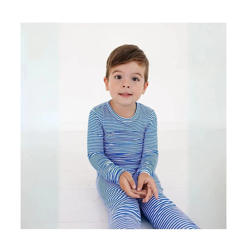 Motette Baby Boys Cobalt Stripe Pajama Set