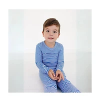 Motette Baby Boys Cobalt Stripe Pajama Set