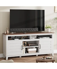 gaomon Tv Stand for 63 in, Entertainment Center with Adjustable Shelves, Farmhouse Cabinet Doors,for Living Room