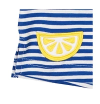 Florence Eiseman Toddler Girls Stripe Knit Short Set With Fruit Slices