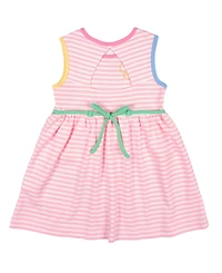 Florence Eiseman Toddler Girls Stripe Knit Dress With Flowers