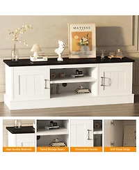 gaomon Farmhouse Rustic Wood Tv Stand for 65 Inch TVs