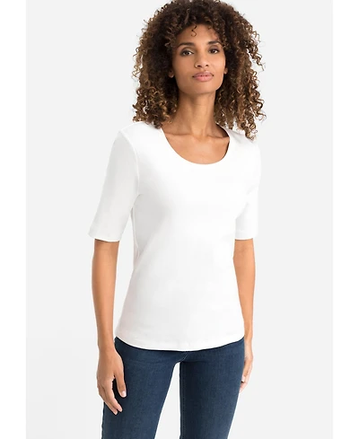 Olsen Women's Solid Short Sleeve T-Shirt