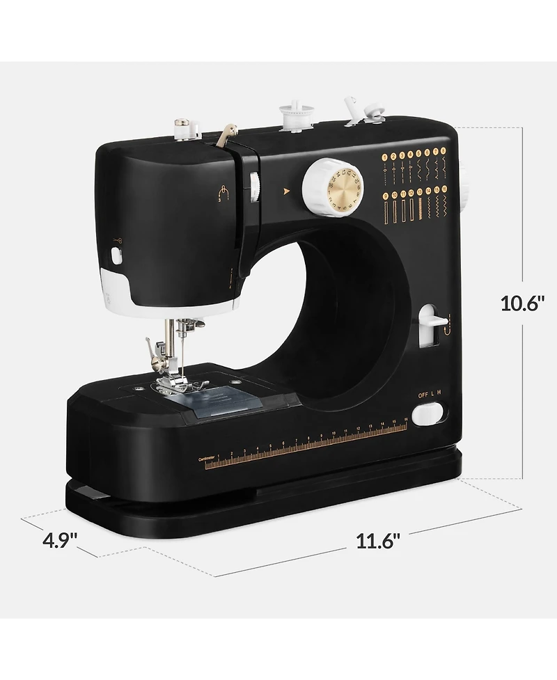 Best Choice Products 55-Piece Sewing Machine Kit for Beginners, w/ 16 Stitch Patterns, Double Stitching