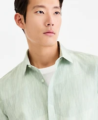 Alfani Men's Short-Sleeve Textural Wave Shirt, Macy's Exclusive