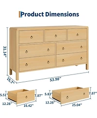 gaomon 7 Drawer Dresser for Bedroom, Chest of Drawers, Closet Dresser Storage Cabinet Organizer for Bedroom, Living Room, Hallway & Office