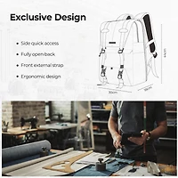 KandF Concept Beta 20L Multifunctional Waterproof Dslr Camera Travel Backpack for Outdoor Photography, Large, Black