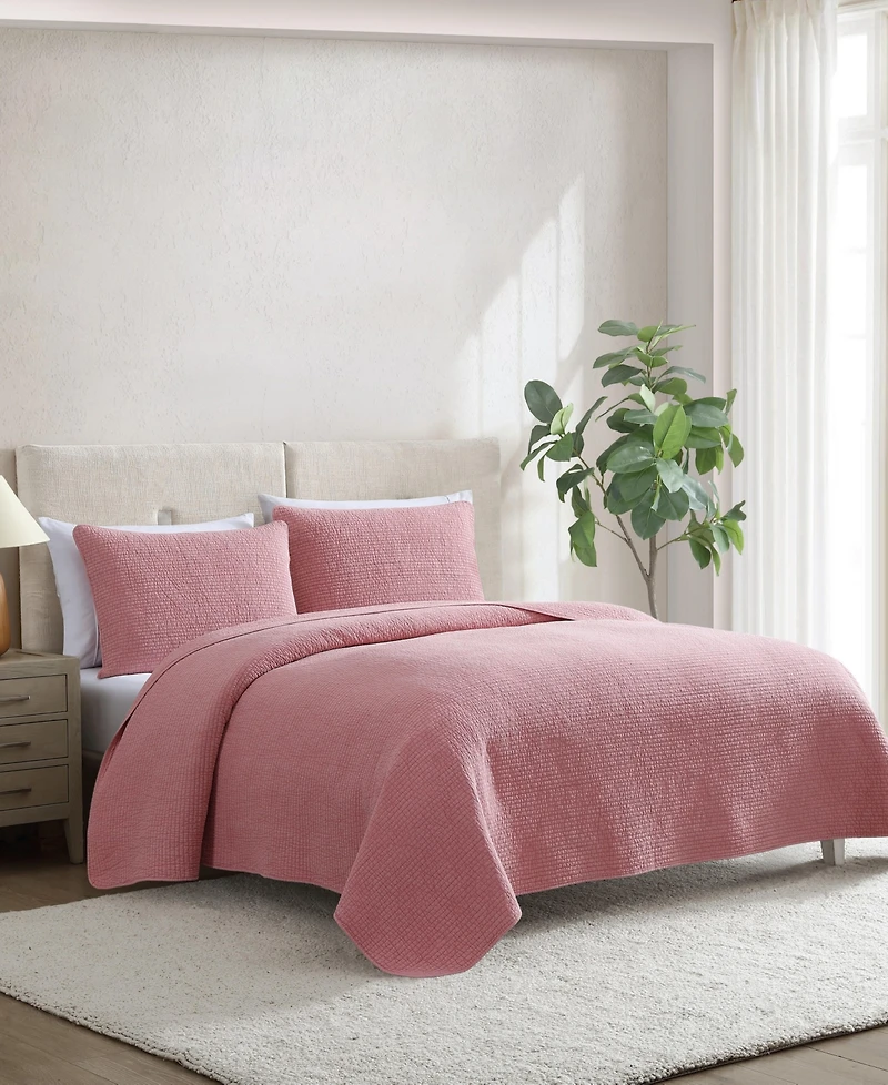 Nautica Seashore Stitch Cotton Reversible 2-Pc. Quilt Set, Twin