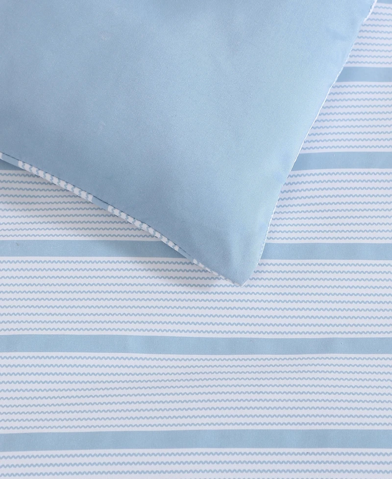 Nautica Chambray Waves Printed 3-Pc. Comforter Set, Full/Queen