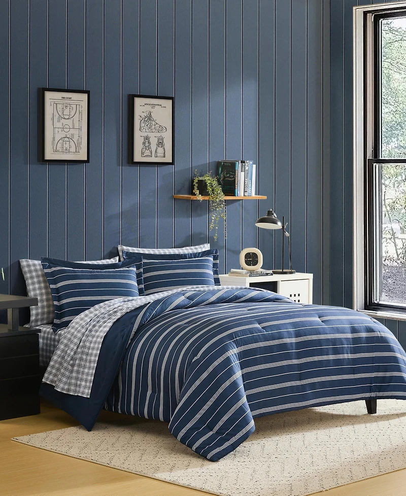 Nautica Mariners Line Reversible 5-Pc. Comforter Set, Twin/Twin Xl