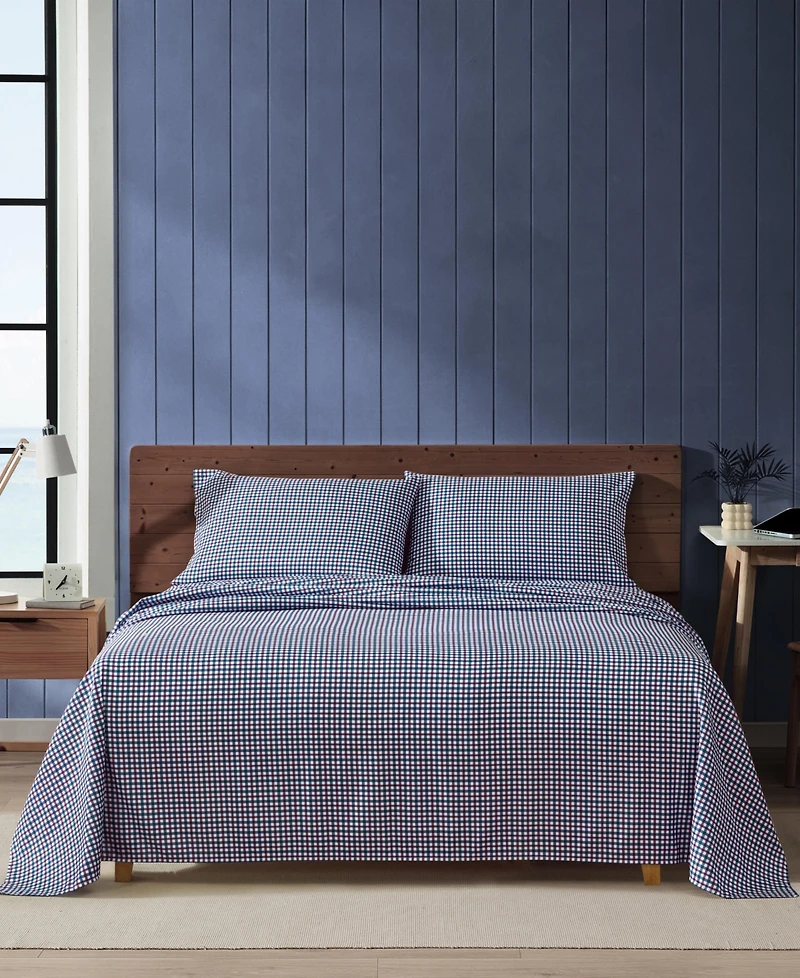 Nautica Heritage Plaid Printed Microfiber -Pc. Sheet Set