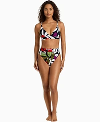 Lauren Ralph Women's Banded Modern High-Waist Swim Bottoms