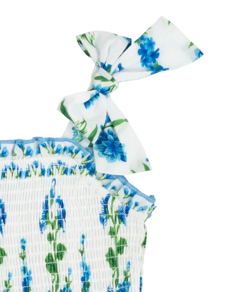 Rare Editions Girls' 2T-6X Placement Print Woven Dress