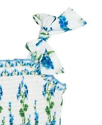 Rare Editions Girls' 2T-6X Placement Print Woven Dress