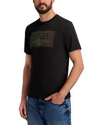 Karl Lagerfeld Paris Men's Textured Graphic Print T-Shirt