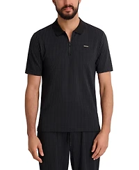 Karl Lagerfeld Paris Men's Performance Striped Polo Shirt