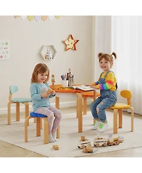Hongge 5 Piece Kids Table and Chair Set with Built In Storage