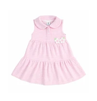 Florence Eiseman Little Girls Stripe Terry Dress with Flowers