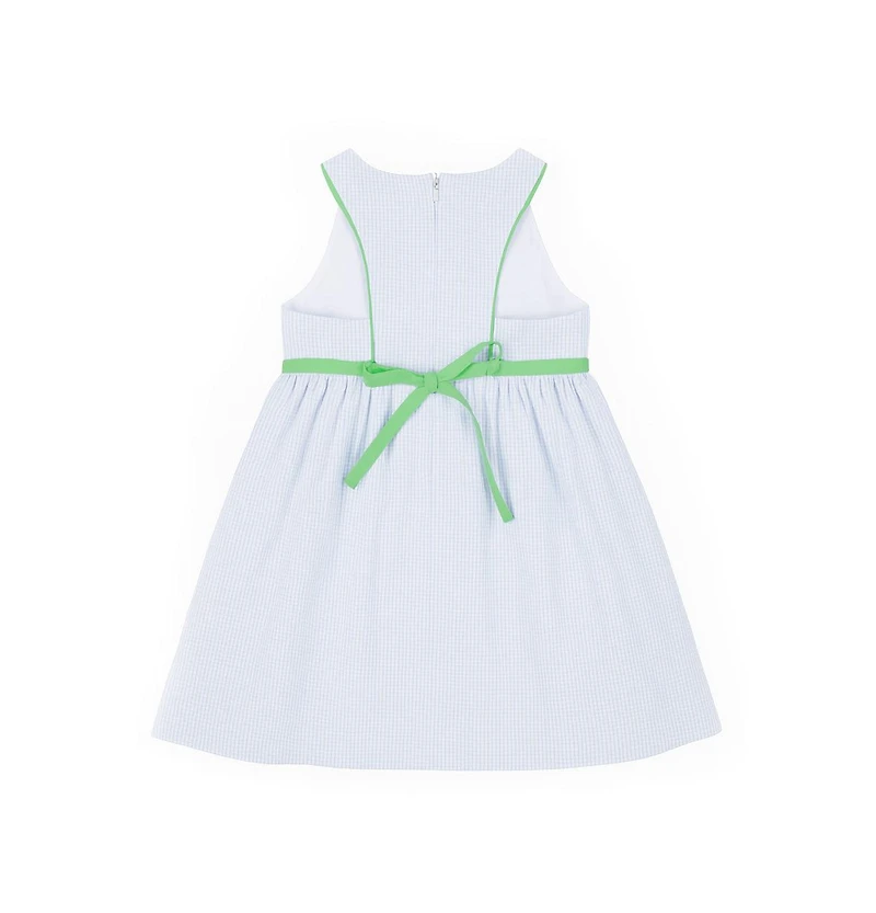 Florence Eiseman Toddler Girls Check Seersucker Dress With Golf Cart