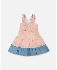 Deux par Toddler Girls Poplin and Chambray Dress