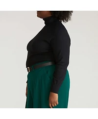 Universal Standard Women's Plus Savvy Fine Knit Raglan Turtleneck