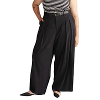 Universal Standard Womens Plus Cooling Cupro Wide Leg Pant