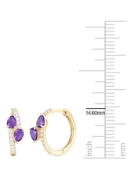 Macy's Multi Gemstone Earrings 14k Gold Over Sterling Silver (Also Silver)