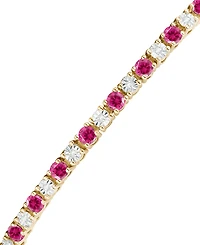 Macy's Multi-Gemstone Bracelet 14k Gold Over Sterling Silver (Also Silver)