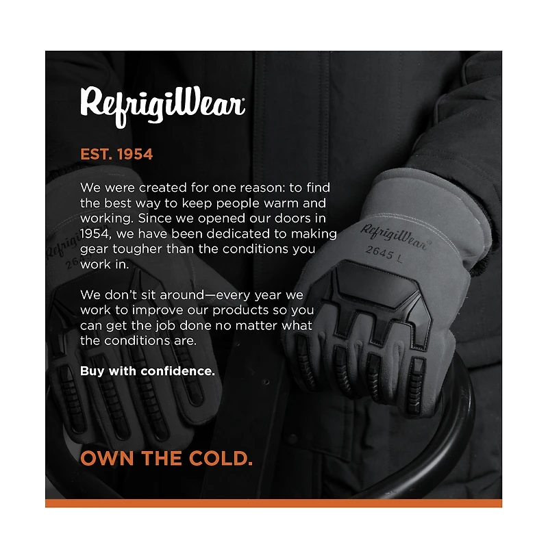 RefrigiWear Men's Double Insulated Impact Glove