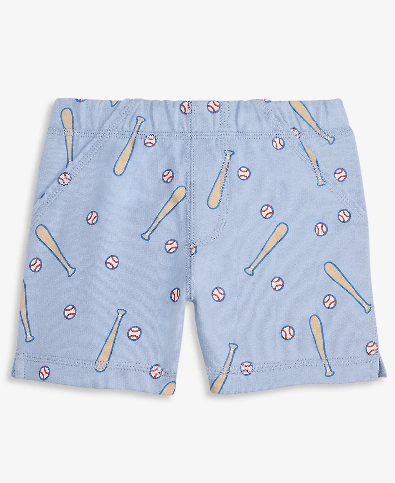 First Impressions Toddler Boys' 2T-4T Mix & Match Baseball-Print French Terry Shorts, Macy's Exclusive