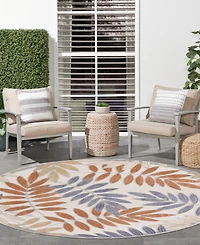 Nourison Home Aloha ALH18 5'3"x5'3" Round Area Rug