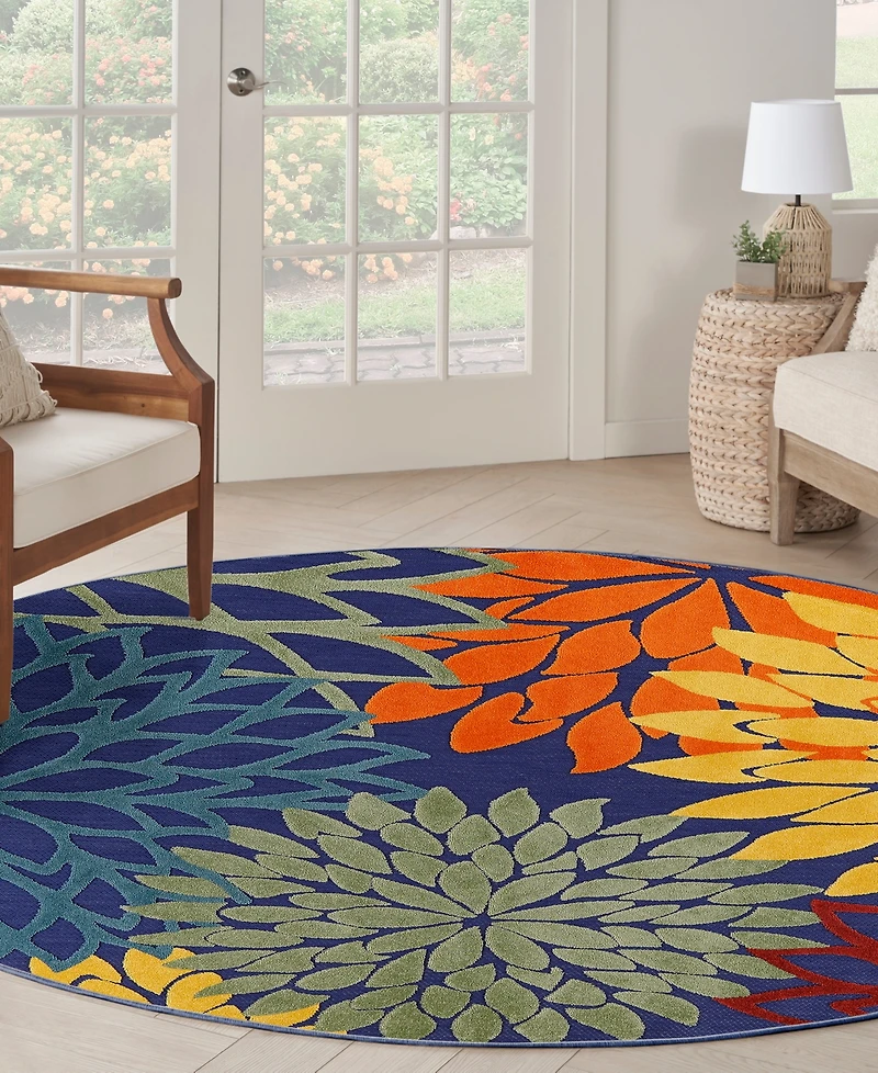 Nourison Home Aloha ALH05 7'10"x7'10" Round Area Rug