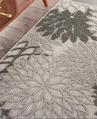 Nourison Home Aloha ALH05 Silver 2'8" x 4' Outdoor Area Rug