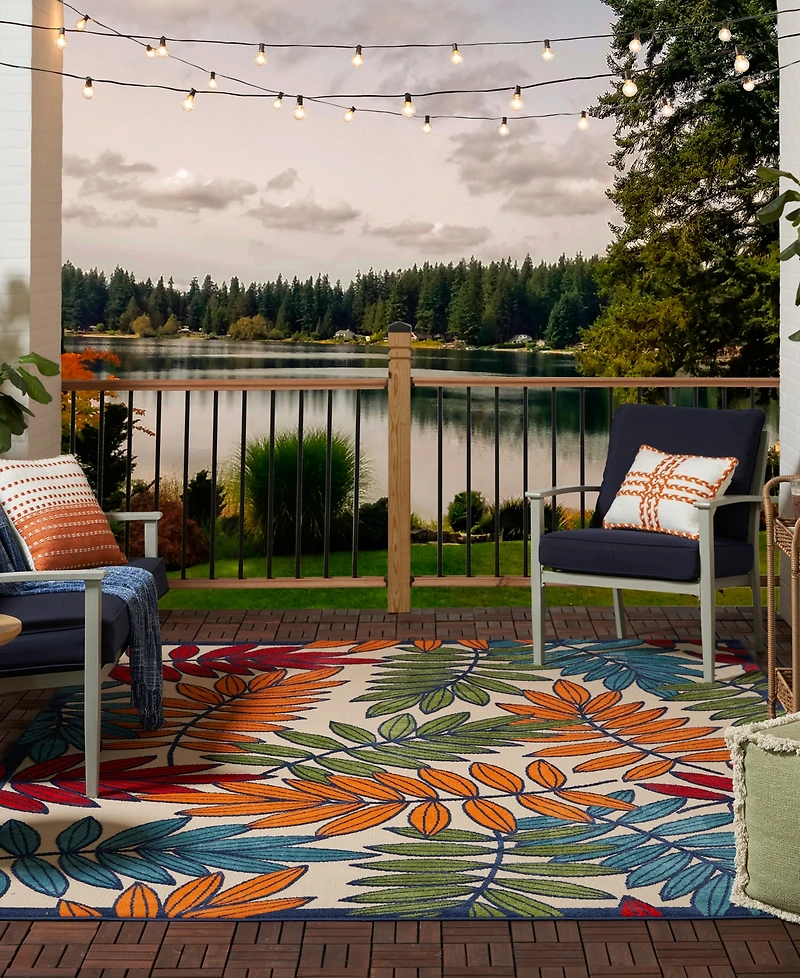 Nourison Home Aloha ALH18 Multi 7' x 10' Outdoor Area Rug