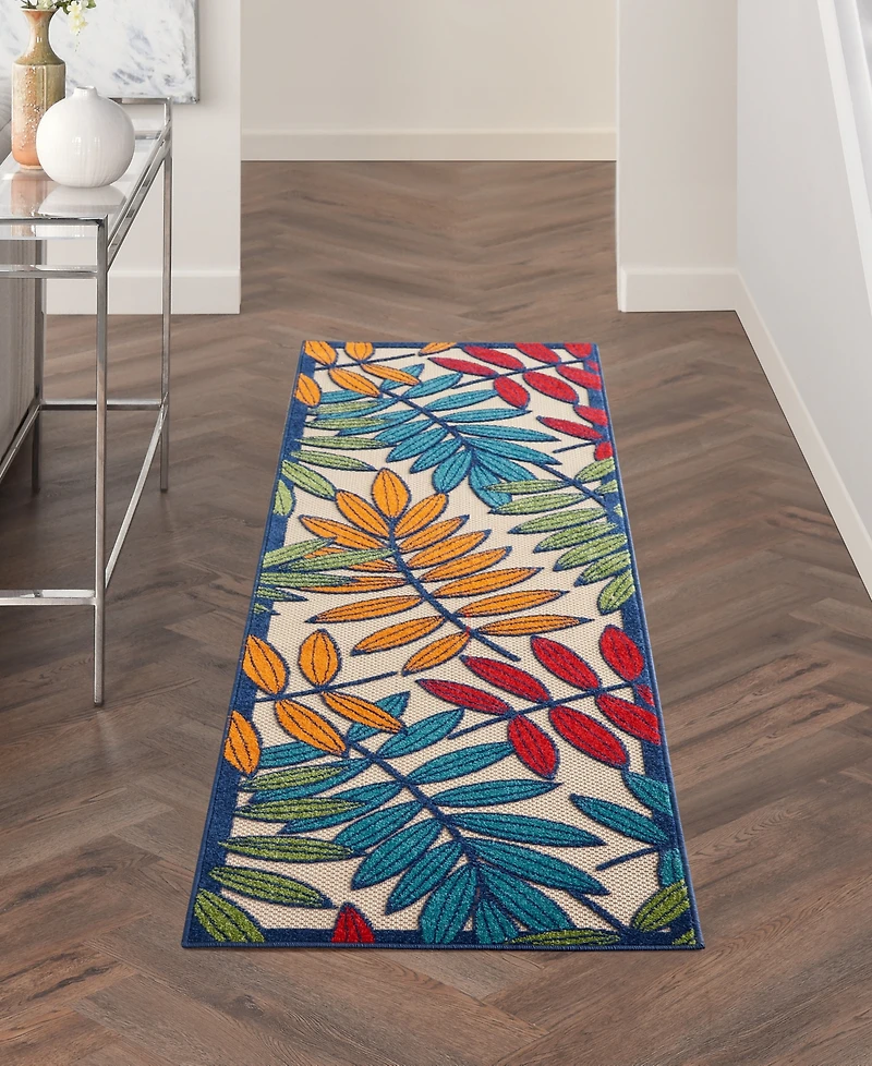 Nourison Home Aloha ALH18 Multi 2'3" x 8' Runner Rug