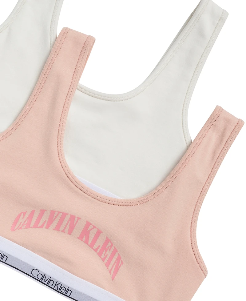 Calvin Klein Girls' 6-16 Full Coverage Bra, 2-Pack