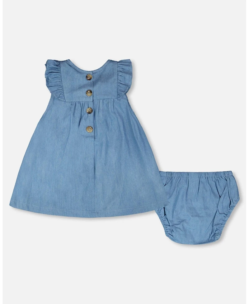 Deux par Baby Girls Chambray Dress and Bloomer Set