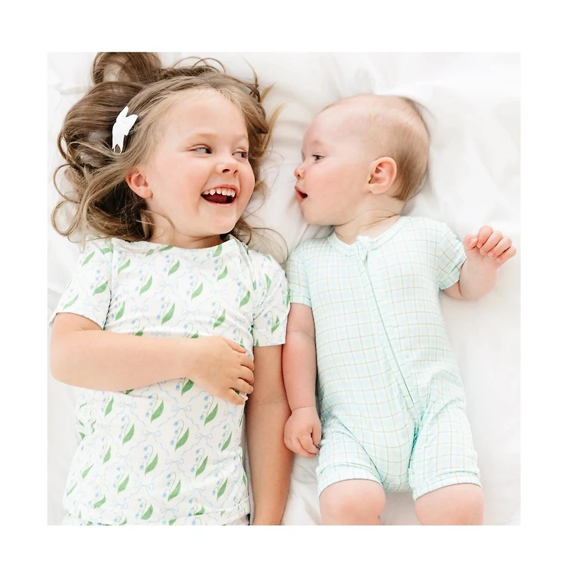 Motette Baby Girls Bluebell Bows Pajama Set