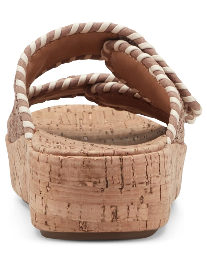 Earth Women's Sprinti Round Toe Platform Footbed Sandals