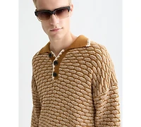 Scotch & Soda Men's Extra Dropped Shoulder Structure Polo Shirt