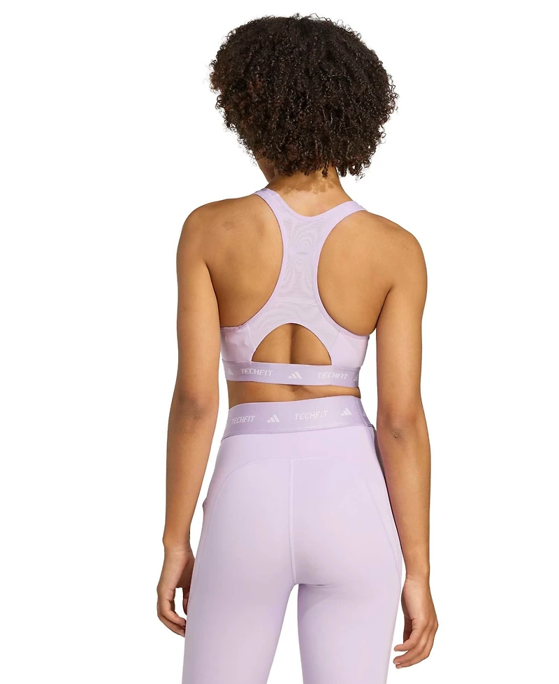 adidas Women's Medium-Impact Logo-Band Sports Bra