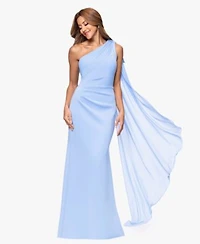 Xscape Womens One Shoulder Ball Gown Dress