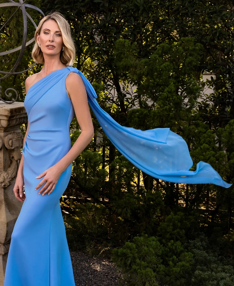 Xscape Women's One-Shoulder Maxi Dress