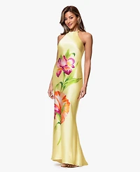 Xscape Women's Floral Print Maxi Dress