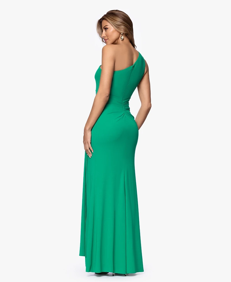 Xscape Women's One-Shoulder Maxi Dress