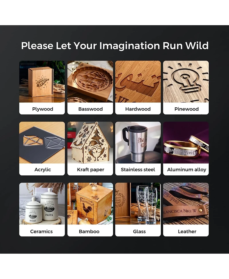 Zachvo 10W Laser Engraver Cutter with 15.7in x 15.7in Area, Dual-Beam & Touchscreen