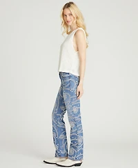 Driftwood Women's Kelly Bootcut Mid Rise Embroidered Jeans